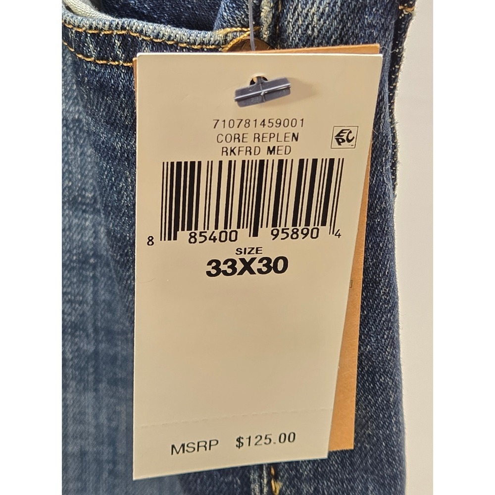 Men's Polo Ralph Lauren NWT 33x30 The Hampton Straight Jeans Medium Wash - Picture 4 of 5